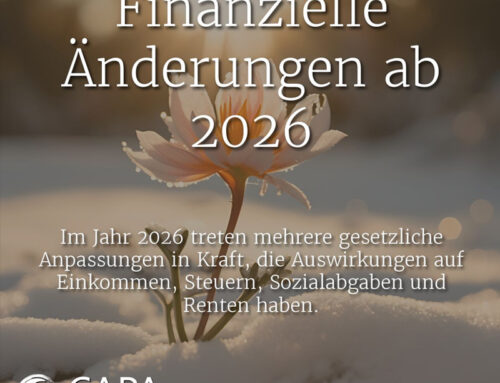 Finanzielle Änderungen ab 2026